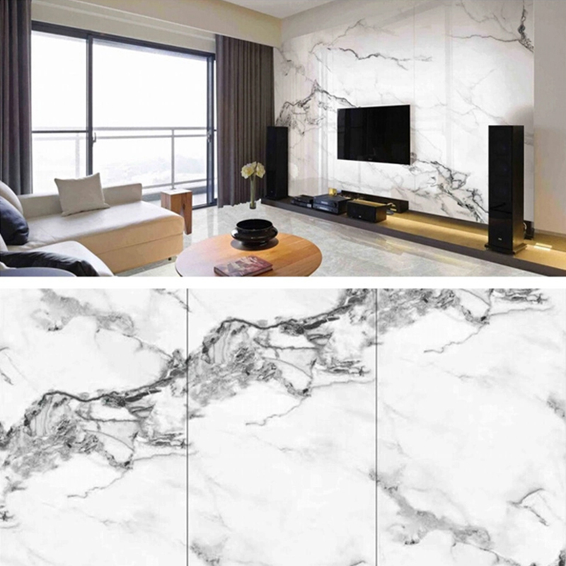 لوح رخام PVC مطلي بالأشعة فوق البنفسجية 1220 × 2800 مم للأثاث والخزائن، خفيف الوزن ومتين، لوح حائط بلاستيكي مصفح