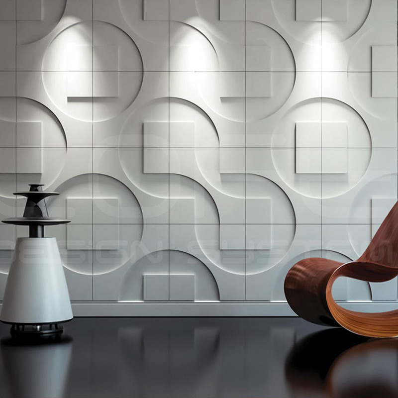 لوحات حائط ثلاثية الأبعاد من Pared، طلاء جدران للديكور المنزلي، لوحة داخلية من Pvc، فيلا هندسية حديثة