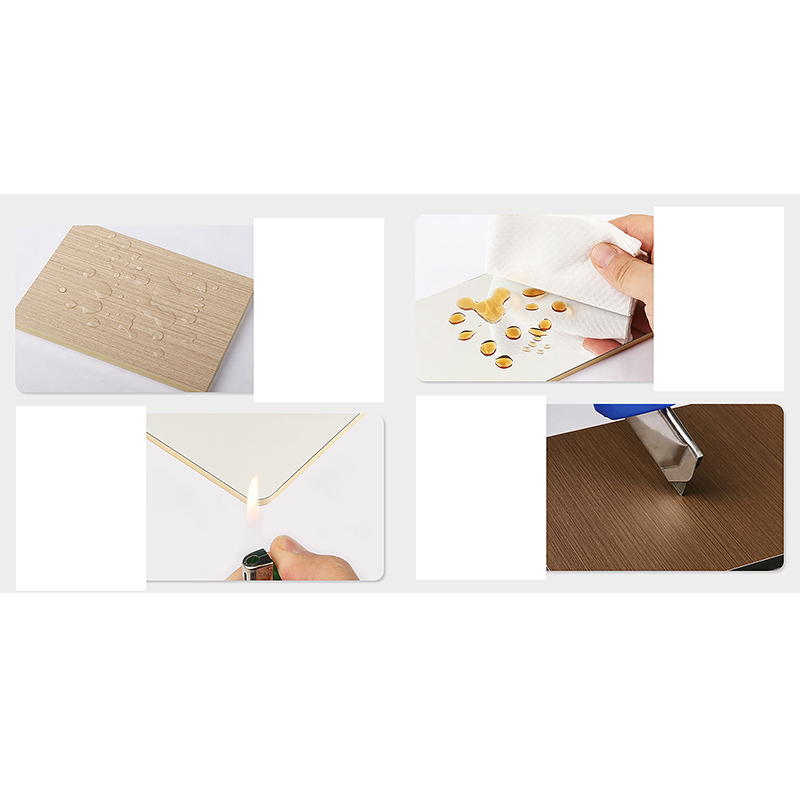 لوح كريستال كربون بولي كلوريد الفينيل خفيف الوزن عالي الكثافة ومضاد للخدش بسُمك 5 مم - 8 مم لتزيين حمام الفندق التجاري ومقاوم للحريق من الدرجة B1 لوحة حائط متينة