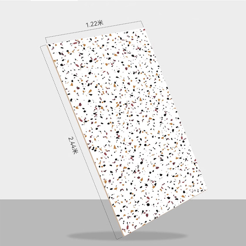 1220 مم × 2440 مم من البلاستيك PVC المرن البديل من الرخام SPC لوحة الحائط واللوحة رخام صناعي مقلد للأشعة فوق البنفسجية لوح رخام PVC