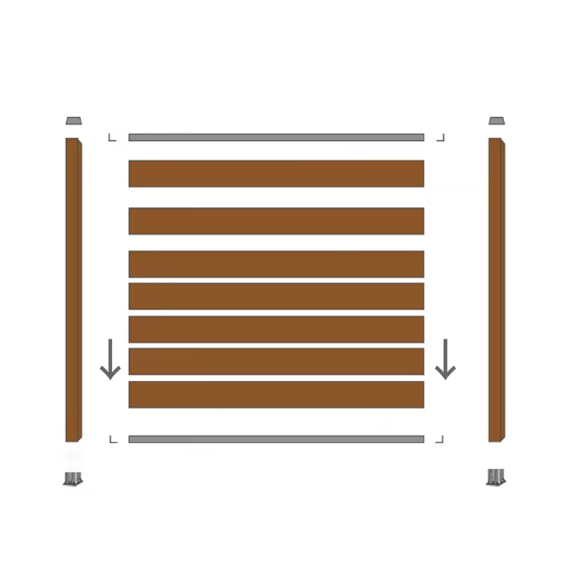 شاشة سياج زخرفية ذات بثق مشترك مقاومة للطقس WPC مركب للخصوصية سياج حديقة مقاوم للشمس ومقاوم للاهتراء ومضاد للنمل الأبيض سهل التركيب