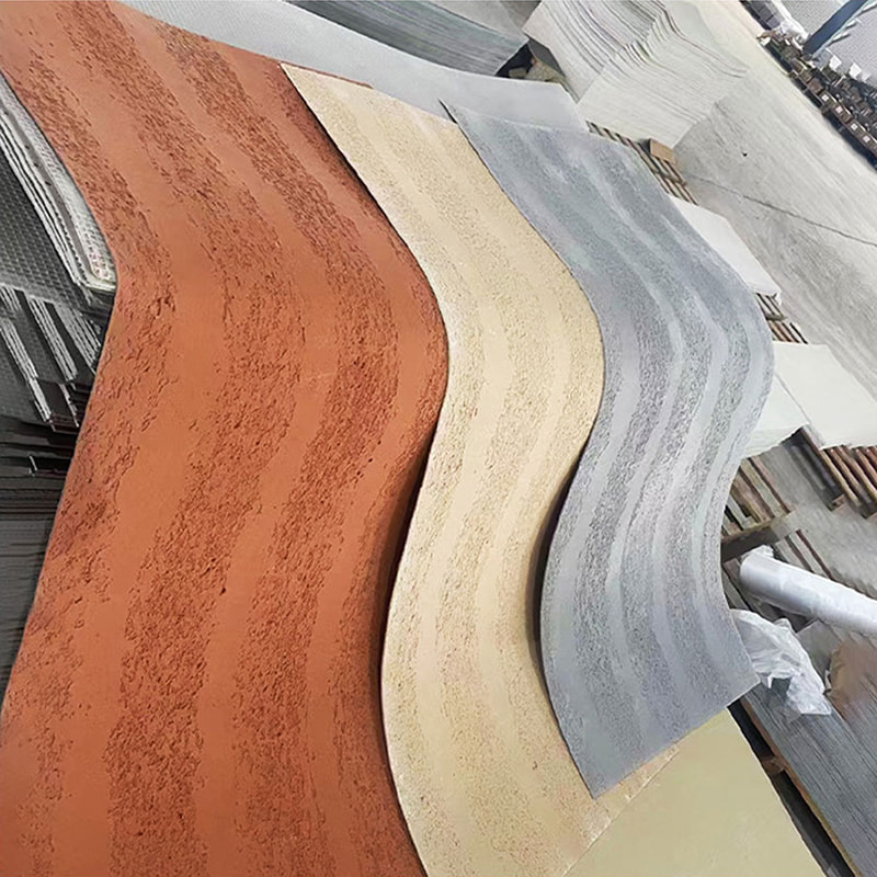 التصميم الحديث لوحات الحائط خفيفة الوزن مقاومة للحريق مادة جديدة الكسوة الحجرية المرنة بلاط MCM الخطي لتغطية الجدران الحجرية