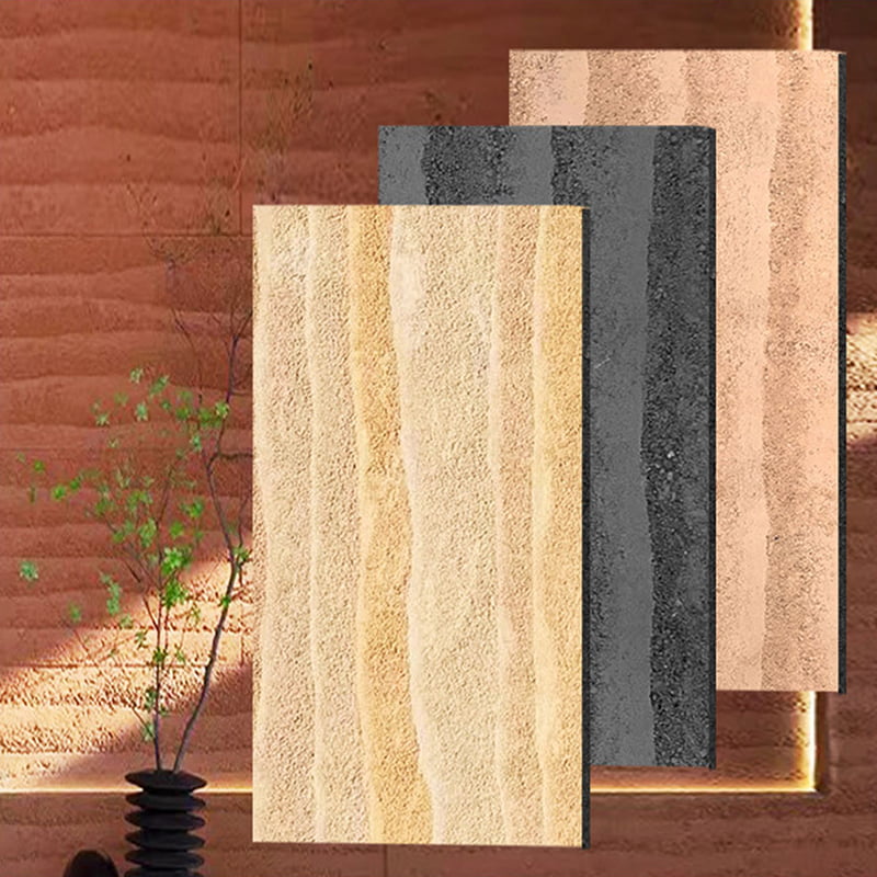 التصميم الحديث لوحات الحائط خفيفة الوزن مقاومة للحريق مادة جديدة الكسوة الحجرية المرنة بلاط MCM الخطي لتغطية الجدران الحجرية