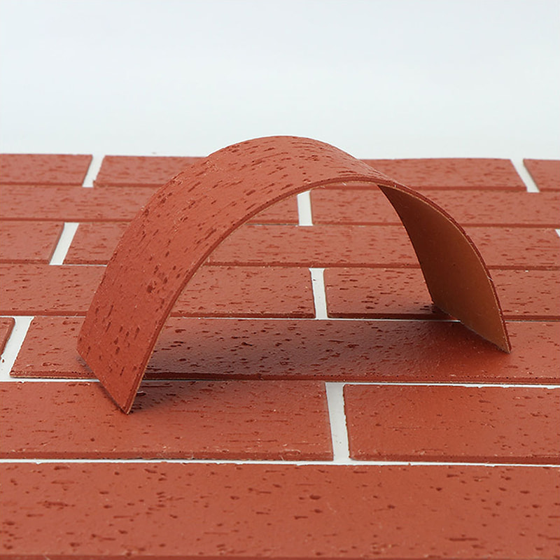 التصميم الحديث لوحات الحائط خفيفة الوزن مقاومة للحريق مادة جديدة الكسوة الحجرية المرنة بلاط MCM الخطي لتغطية الجدران الحجرية