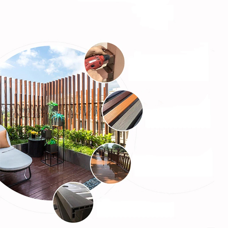 المفاجئة على أرضية DIY مقاومة للماء في الهواء الطلق WPC فناء مركب هندسيا الأرضيات المتشابكة لوحات بلاط التزيين